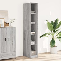 Kleiderschrank Schmal Grau Sonoma Eiche 30X50X200 Cm Holzwerkstoff