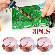 3Pcs 2.0mm Desoldering Braid Solder Remover Spool Copper Wick