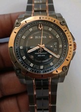 Bulova Precisionist Gray & Rose-Gold 2-Tone Stainless Steel Men’s Watch 98D149