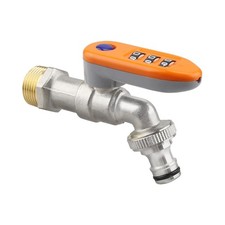 Upgraded Outdoor Faucet Lock System - Gate Valve LockoutDevice, Handle Orange