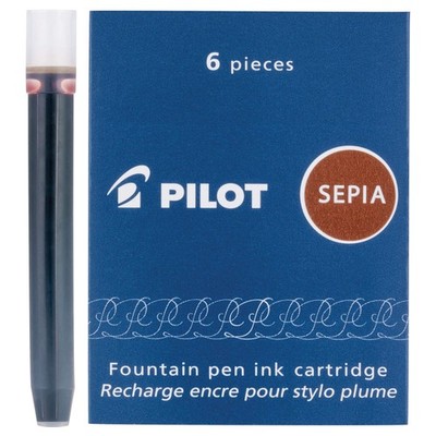 Pilot Fountain Pen Ink Cartridge Namiki IC50, Sepia, 6 Cartridges PL69006FPR-BRN