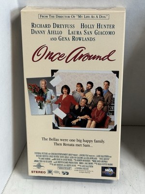 Once Around VHS, VCR 1991 Richard Dreyfuss Holly Hunter Laura San Giacomo Gena R