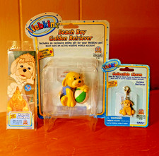 Webkinz Golden Retriever Charm+Beach Boy Golden Retreiver Figure+ Bookmark New
