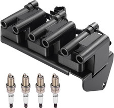 1 Ignition Coil UF284 and 4 Spark Plug 5464 C1227 for Kia Optima 2001-2006