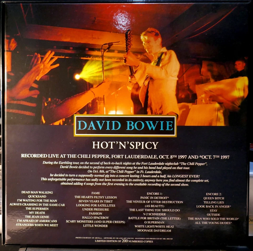DAVID BOWIE - HOT'N'SPICY rare 4 lp box BLUE COLORED VINYL, LIVE USA 1997 - Image 2 of 4