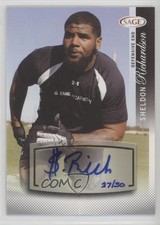 2014 SAGE Football Sophmore Silver 27/50 Sheldon Richardson #S15 Auto 0af
