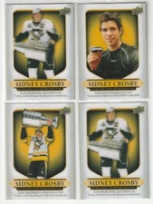 2024-25 UD Tim Hortons Sidney Crosby Retrospective lot of 4 Pittsburgh Pens Mint