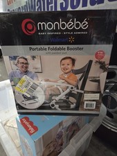 Monbebe Portable Foldable Booster, Grey, Toddler