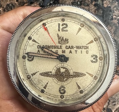 Maar, Switzerland 1950-1952 OLDS Car Watch ,automatic Steering Wheel Clock