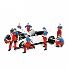 1:18 Diorama Scale Repairman Figure Model Repair Workshop Garage Scene Model Toy