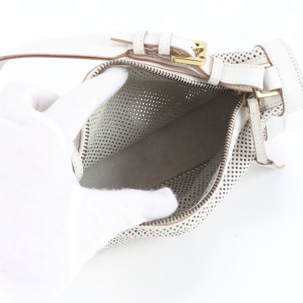 Gucci 92707 White Leather Shoulder Bag Women's Crossbody Authentic Rare thumbnail 8