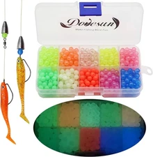 Dovesun 600PCS Glow Fishing Beads Line Beads, Luminous Bait Egg for Fishing Rig