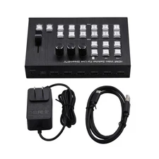 1*HDMI Video Switcher Mixer Support Multiple Camera Live Streaming OSD PIP MIC