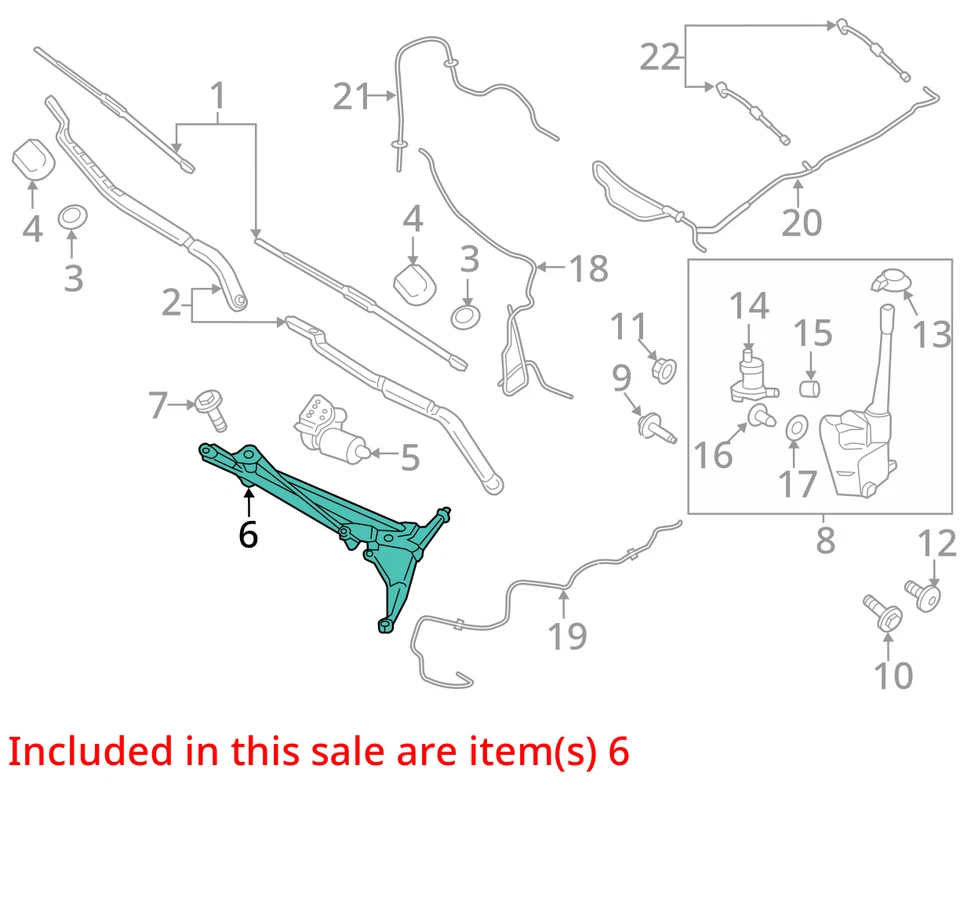 2017 林肯 MKX 挡风玻璃刮水器变速器原始设备制造商 52K 英里 - LKQ405374678 — 第 3/4 张图片