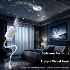USB Starry Sky Projector Night Light 360  Galaxy Lamp Car Interior Home Bedroom
