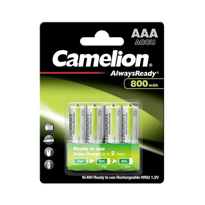 [17408403] Camelion Pack de 4 piles rechargeables Always Ready Micro HR3 AAA ... - Photo 1/1