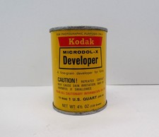 Vintage Kodak Microdol-X Developer Net Wt. 4 1/2 Oz 128 grams NOS