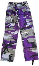 Rothco BDU Pants Mens *Small Regular Purple Camo Cargo Military Tactical Pockets