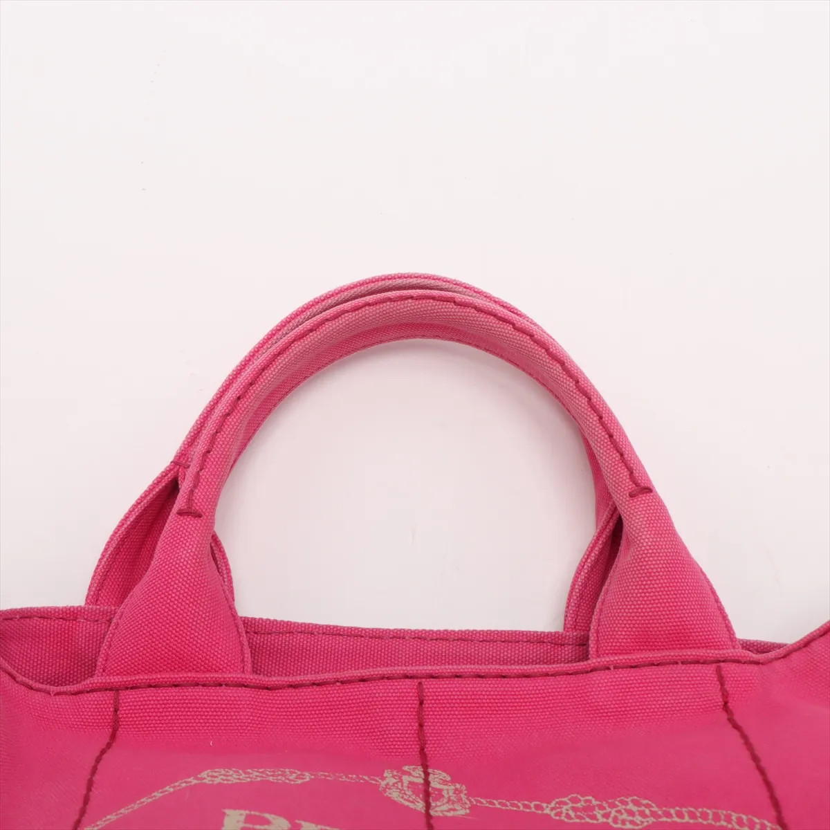 Prada Canapa canvas 2 Way Handbag Pink 1BG642 thumbnail 6