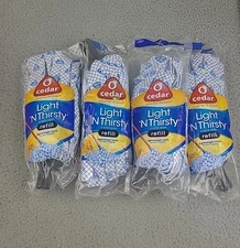 4x READ O-Cedar Light 'N Thirsty Cloth Mop Replacement Head Refill New 