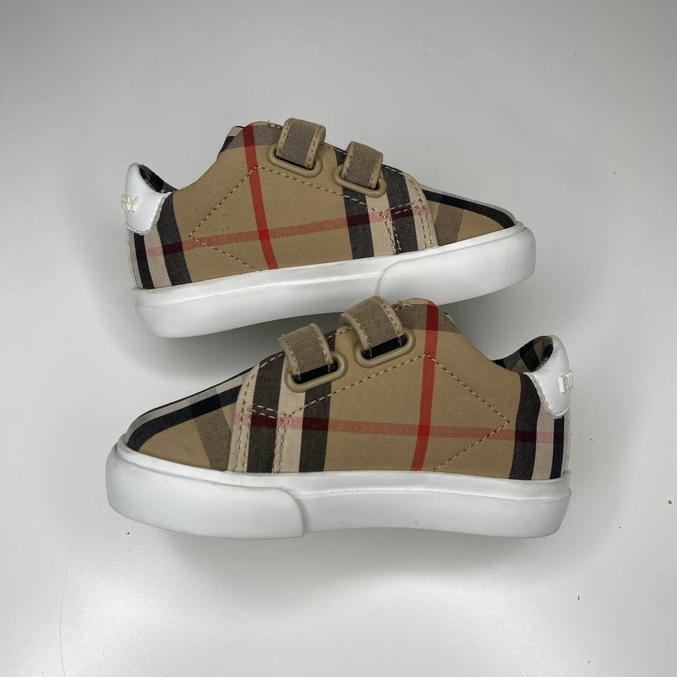 Burberry Unisex Markham Vintage Check Sneakers - Baby, Walker Sz EU19/4C - Image 2 of 4