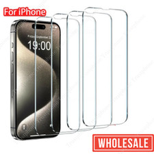 Tempered Glass Screen Protector Lot For iPhone16 16e 15 14 13 12 11 17 XR XS X