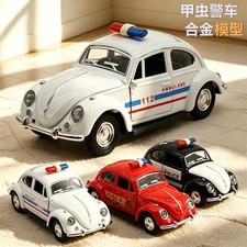 5" Kinsmart 1967 Volkswagen Classical Beetle Police Car 1:32 Diecast Model Toy