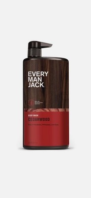 Every Man Jack Cedarwood Body Wash 33.8oz Natural Cleanser for Men