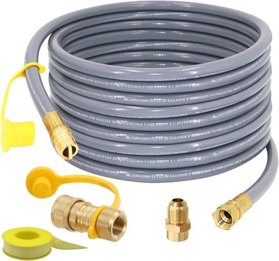 36 Feet 1/2-Inch ID Natural Gas Hose with Quick Connect Fitting for weber,charbr