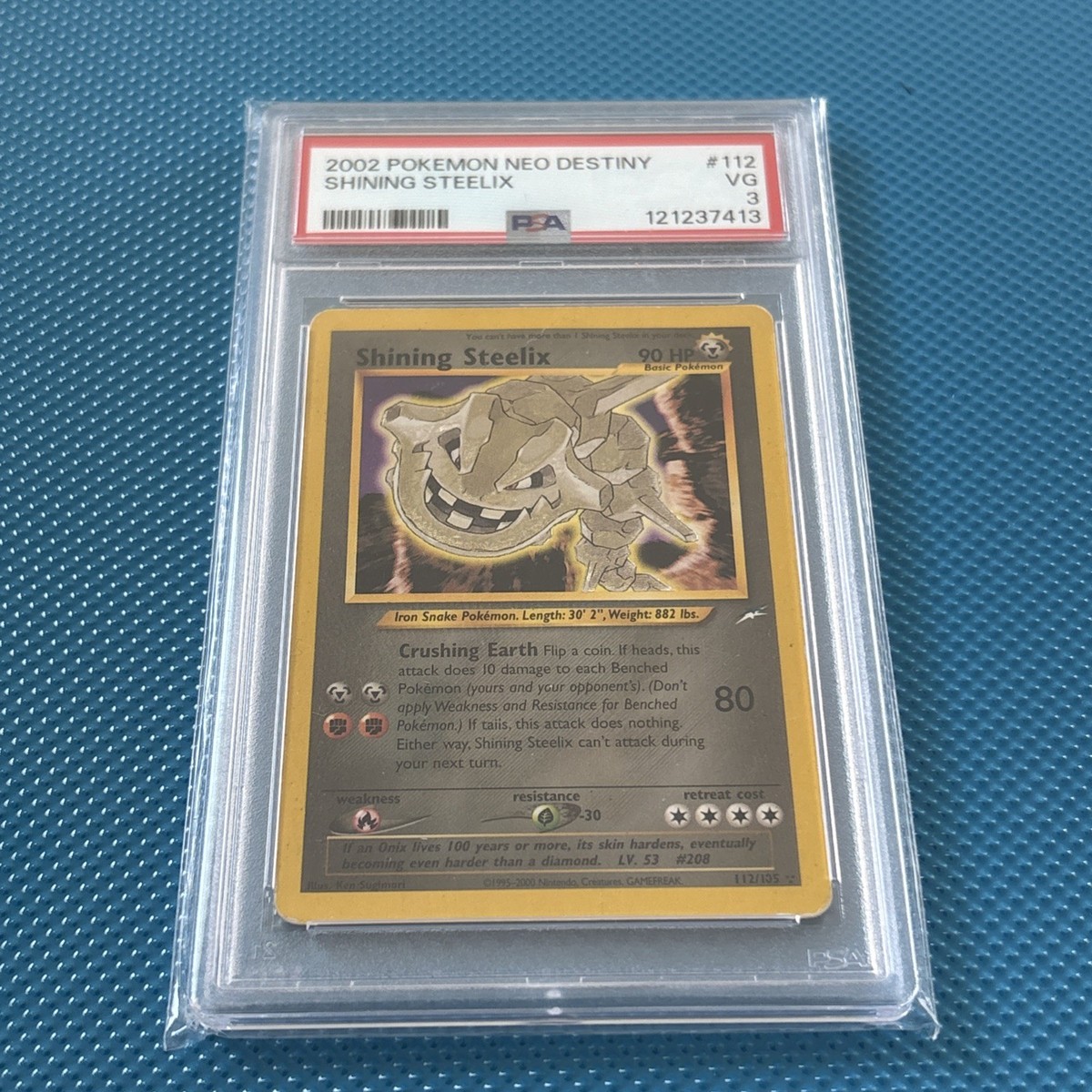PSA 3 Shining Steelix 2002 Neo Destiny Secret Rare 112/105 WOTC