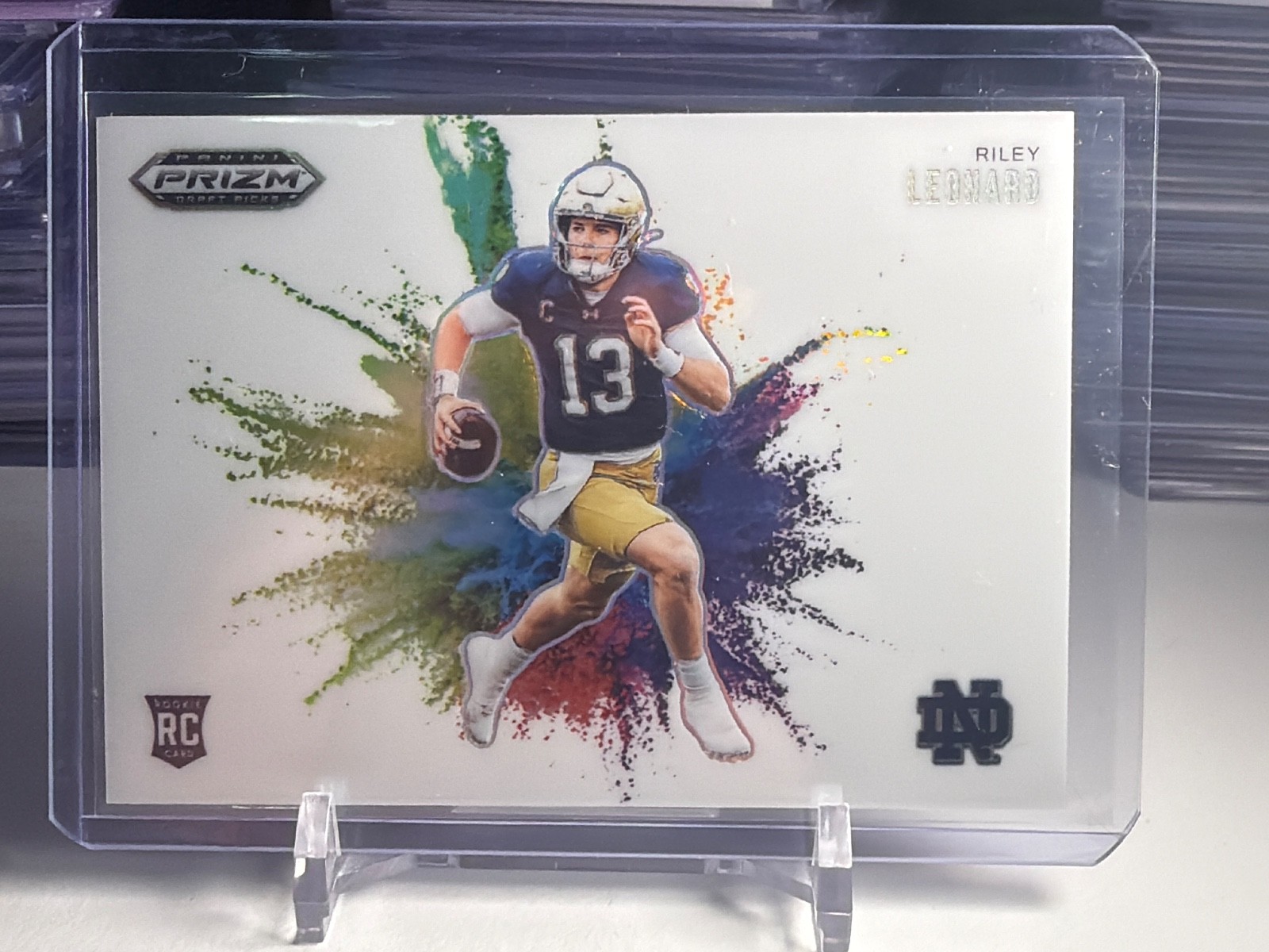 2025 Prizm Draft Picks Riley Leonard Color Blast Rookie Notre DameColts 🧲