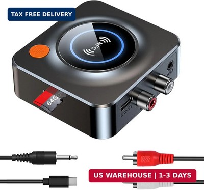 Bluetooth Receiver for Home Stereo, NFC Quick Pair,3.5mm AUX/RCA,TF Card Slot,Wi