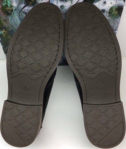 SPERRY TOP SIDER LOAFERS MEN DARK BROWN LEATHER SLIP ON DRESS SZ 9 -NWO BOX - Foto 8 di 10