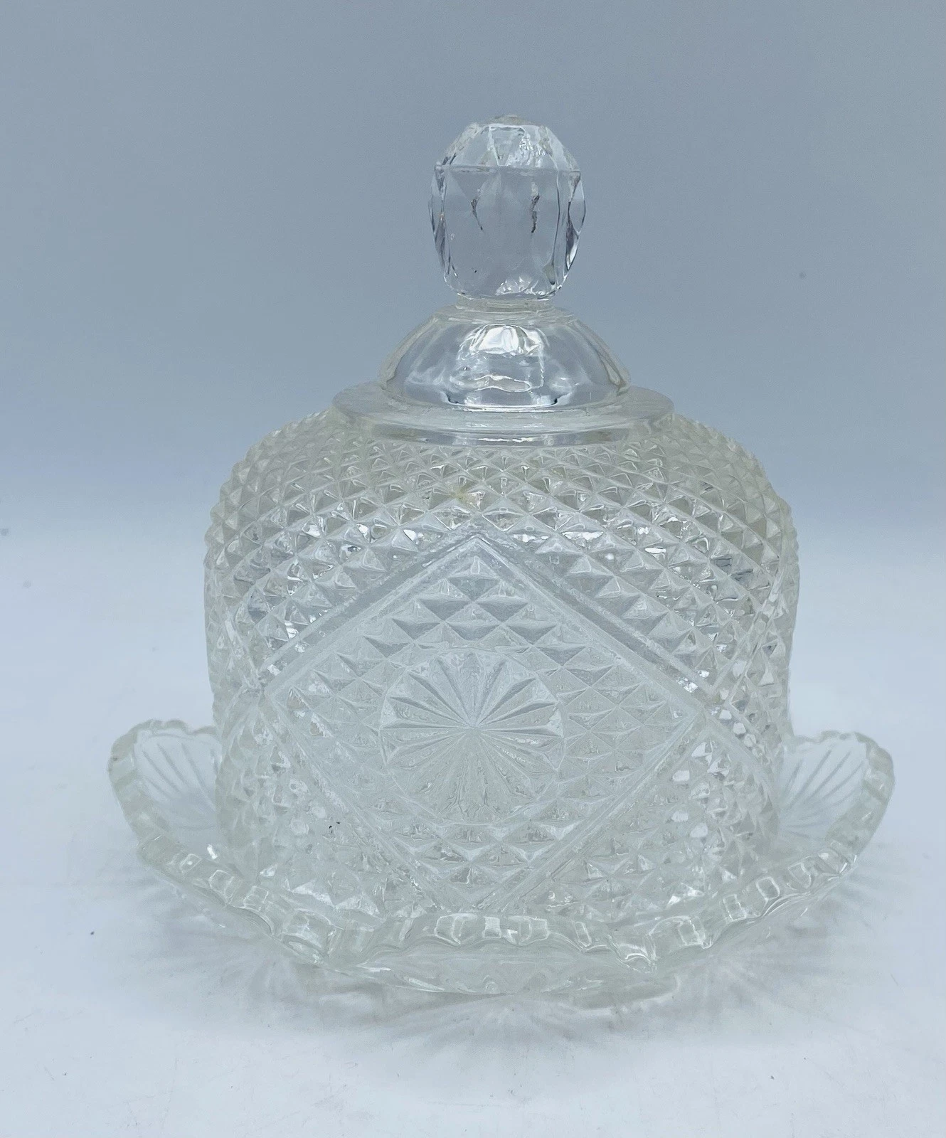 Vintage Avon Fostoria Crystal Covered Round Butter Dish with Domed Lid
Opens in a new window or tab