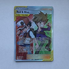 Red & Blue 234/236 Tag Team Full Art Pokemon Cosmic Eclipse lightly played on eBay