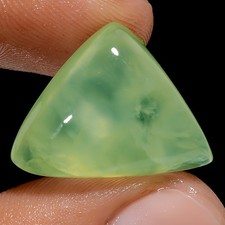100% Natural Prehnite Triangle Shape Cabochon Gemstone 22.5 Ct 20X15X7mm GC40735