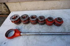 Ridgid 12-R Die Set Pipe Threader Treading Machine 1/2 to 2 inch Great Shape #7