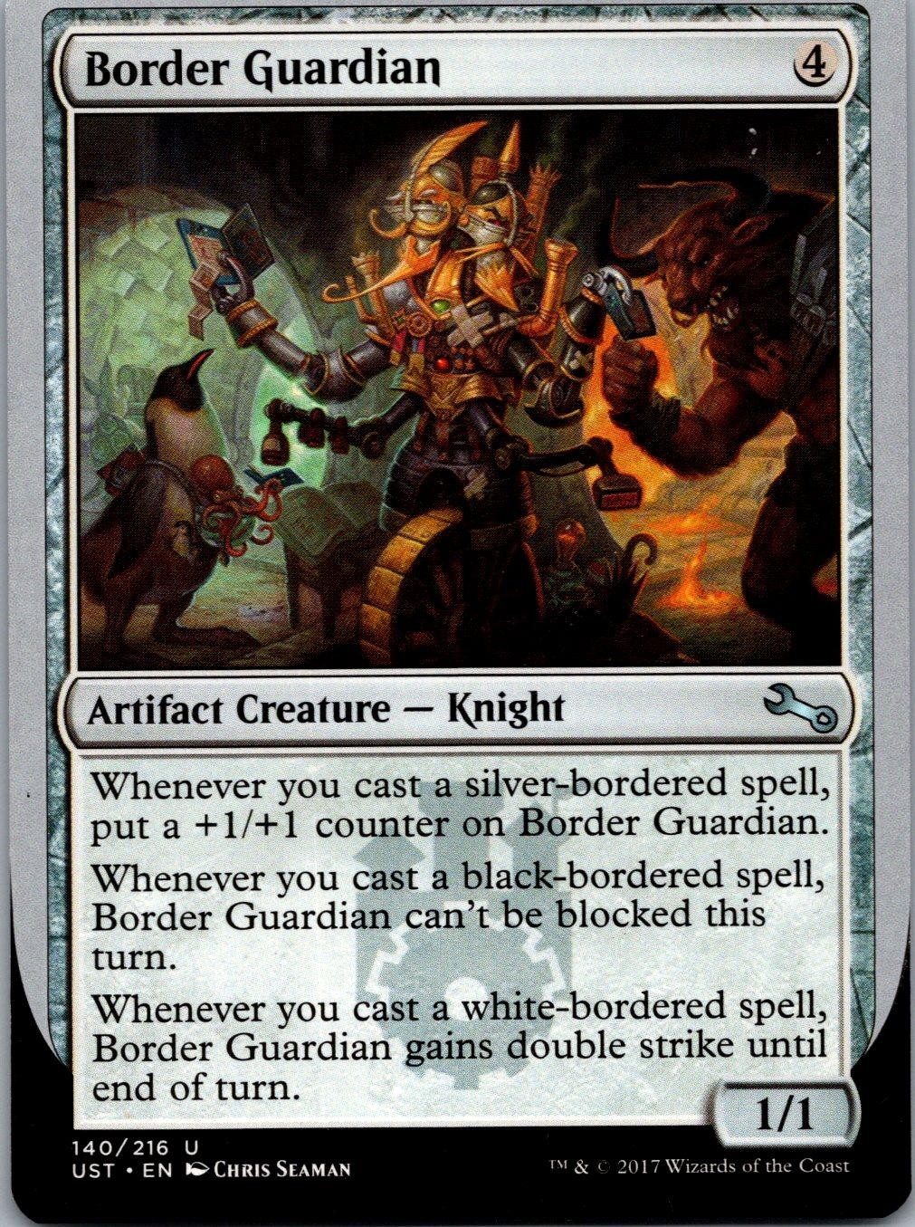 Border Guardian 140 Uncommon Unstable Magic: The Gathering Lightly Played