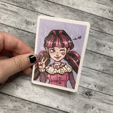 ACEO PRINT Draculaura Cute Monster High Painting Trading Card by elivxani