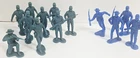 13 Marx Blue and Gray Civil War Playset Figures Plastic VTG Lot Marked 54mm 1967