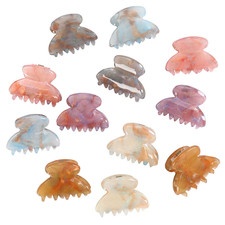12 Pcs Small Hair Clips Mini Claw Jaw Clips Women Girls Thin Hair
