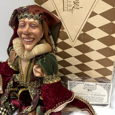 KATHERINE'S COLLECTION Zeno By Wayne Kleski Jester Doll Retired 27  w/Box  COA