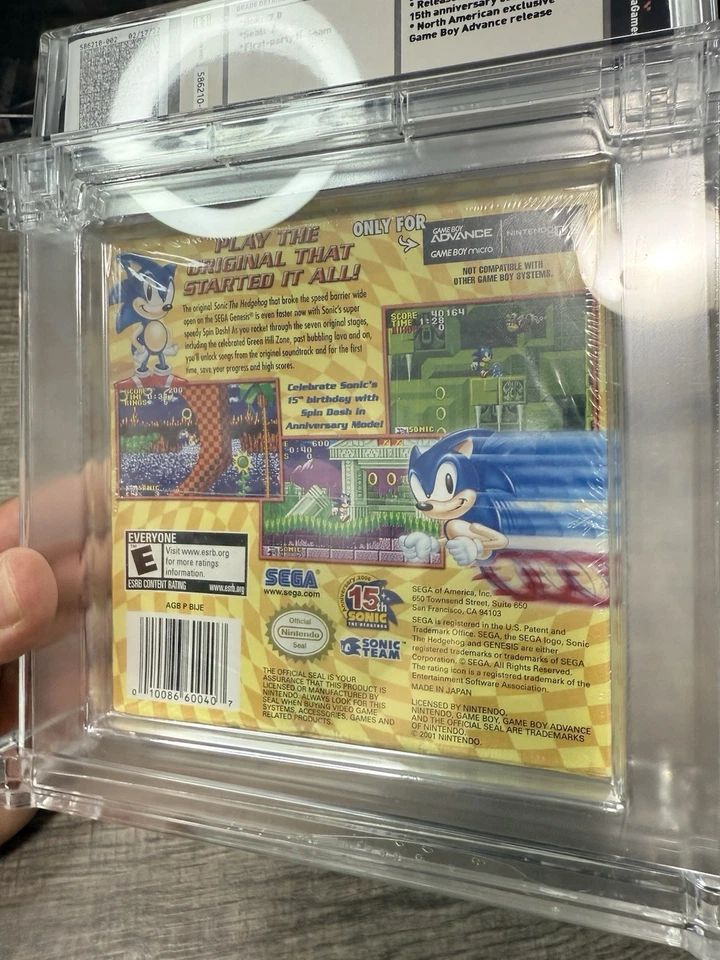 Nintendo Gameboy Advance Sonic The Hedgehog Genesis Novo Selado Wata Classificação GBA - Imagem 4 de 4