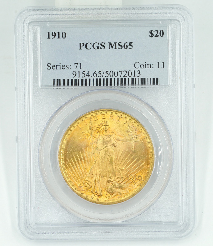 1910 PCGS MS65 Saint Gaudens Double Eagle