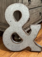 Large 3D Metal Ampersand Wall Decor 21 Tall