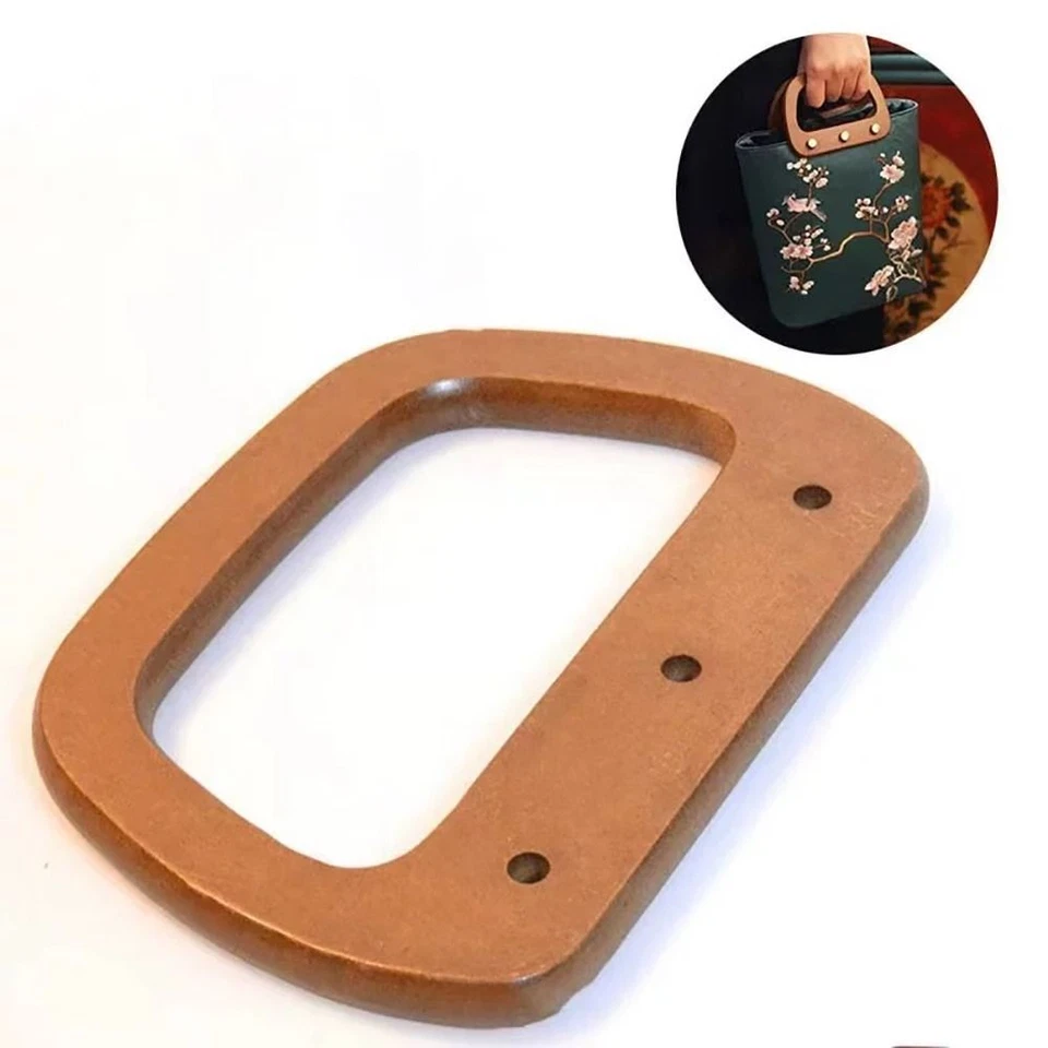Holz Taschen griffe aus Holz Handtaschen griffe Neu Taschen zubehör Geldbörse - Bild 4 von 4
