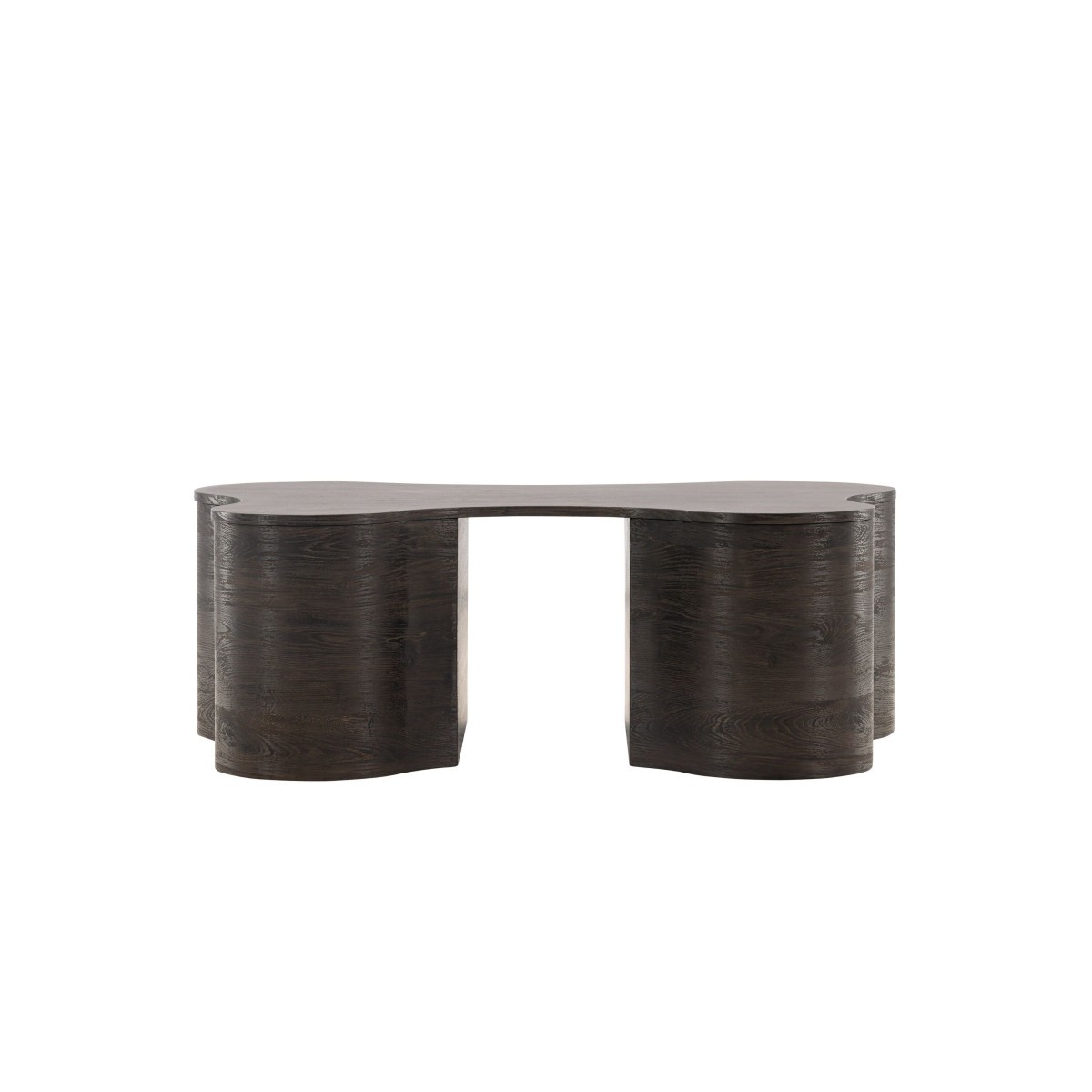 Table basse design Larvik 130cm rectangulaire marron foncé de salon