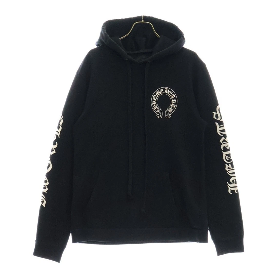 Felpa con cappuccio a ferro di cavallo CHROME HEARTS x Matty Boy Chomper nera usata 1c2