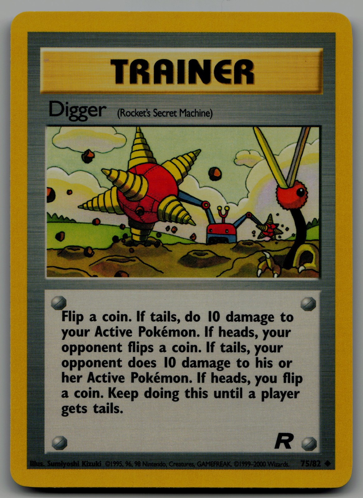 Digger (Rocket's Secret Machine) Uncommon Team Rocket 75/82 NM