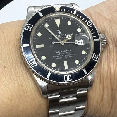 1982 Rolex Submariner 16800 Black Dial Stainless Steel Men's Watch